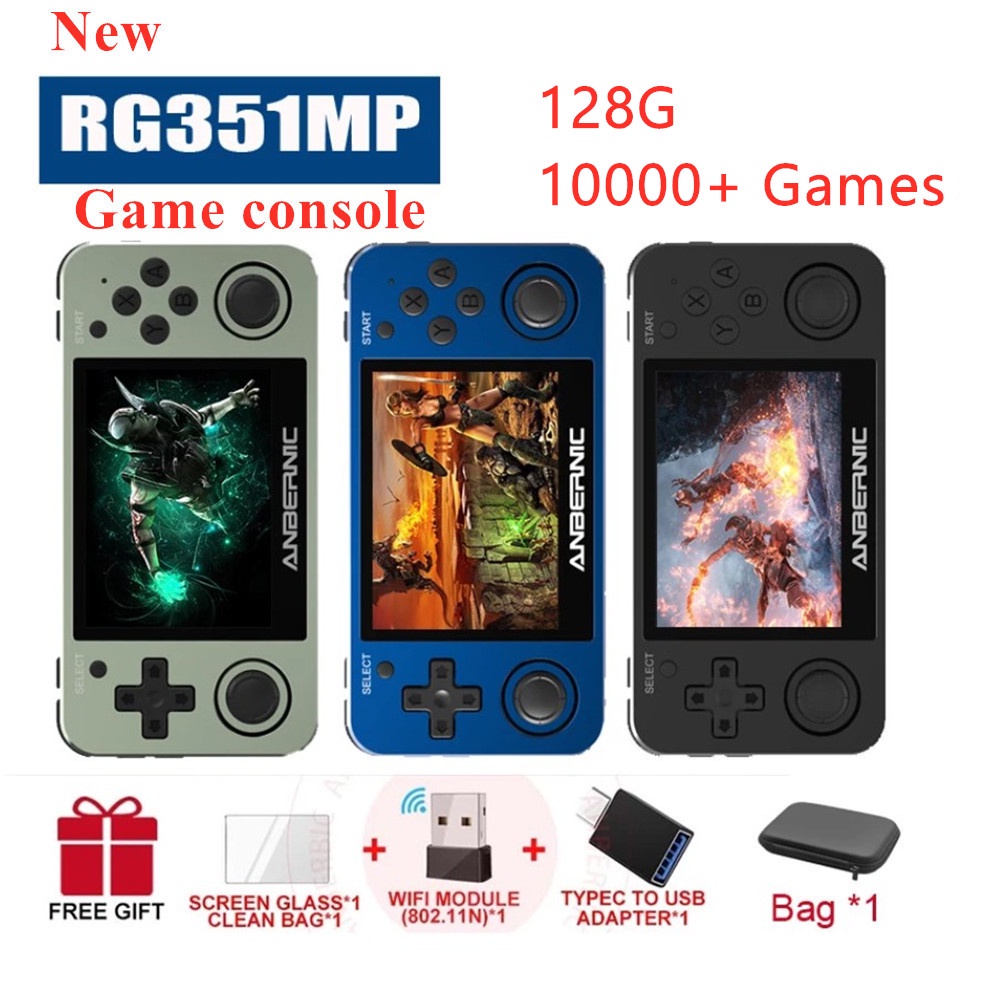 ANBERNIC RG351MP Metal Retro Handheld Game Console For PS1 PSP N64 GBA ...