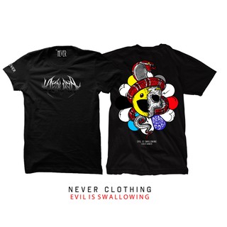 NEVER CLTG เสื้อยืด แขนสั้น รุ่น Evil is Swallowing