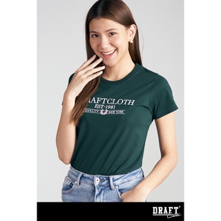 เสื้อยืด draft ลาย qny สีเขียว