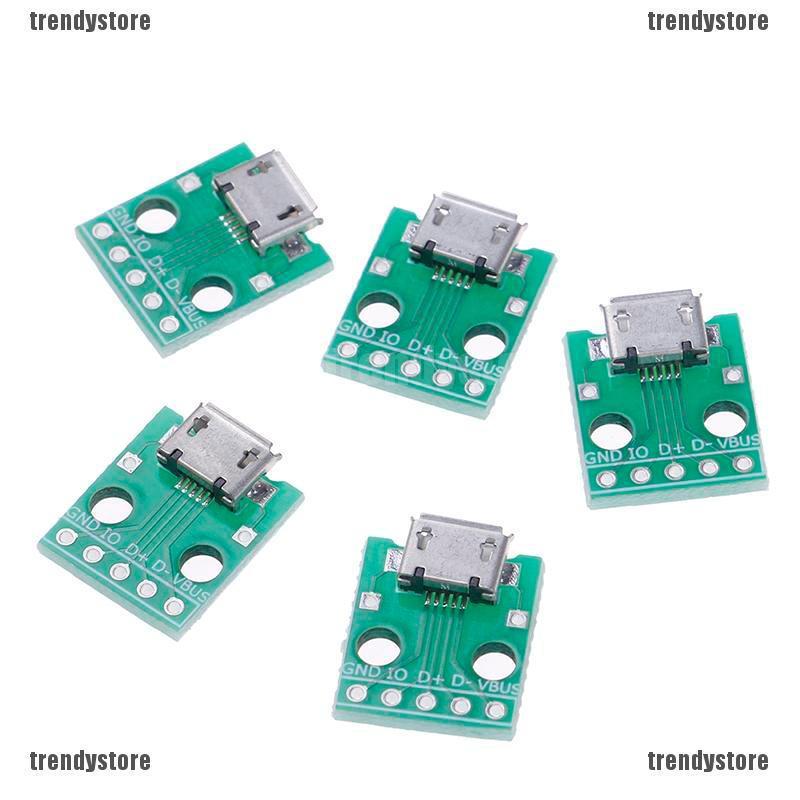 อะแดปเตอร์เชื่อมต่อ MICRO USB เป็น DIP 5pin ตัวเมีย ประเภท B pcb 5 ชิ้น