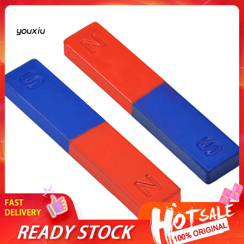 yjy อุปกรณ์แท่งแม่เหล็กสําหรับใช้ในการทดลองทางฟิสิกส์สีแดงสีฟ้า n/s 2 ชิ้น/ชุด