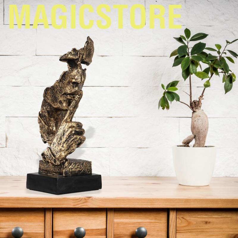 Magicstore Resin Silent Man Statue Face Sculpture Modern Abstract Art ...