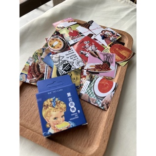 Sticker วินเทจ 45 ชิ้น สำหรับตกแต่งสมุดหรือScrapbook