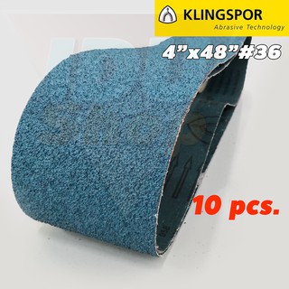 (10Pcs) สายบากท่อ  ผ้าทรายสายบาก  ผ้าทรายสายพานบากท่อ เยอรมัน KLINGSPOR บากท่อสแตนเลส  เหล็ก  อลูมิเนียม