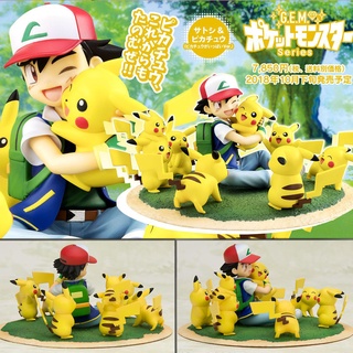 G.E.M. Series Pokemon Pocket monsters โปเกมอน Satoshi Ash Ketchum &amp; Pikachu Many พิกะจู &amp; ซาโตชิ แอช เคตชัม Figure มังงะ