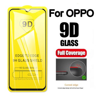 9D ทั้งหมด - กาวกระจกนิรภัยสำหรับ OPPORENO4 A52020 A31 2020 A8  A5S RENO2 RENO2Z F9 F11 A5  RENO4pro F1S  RENO 3 RENO 3pro A91 F11pro A7 A3S ป้องกันหน้าจอ, OPPO ฟิล์มแก้วป้องกัน