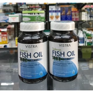 Fish Oil น้ำมันปลาแซลมอน 1000 มก. ผสมวิตามินอี 75แคปซูล พร้อมส่ง!!