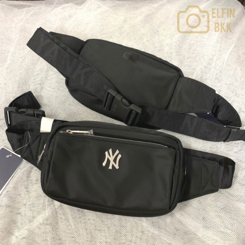 แท้ 💯 MLB Nylon Crossbody Bag -NY กระเป๋าคาดอก กระเป๋าคาดเอว ไนลอน สีดำ