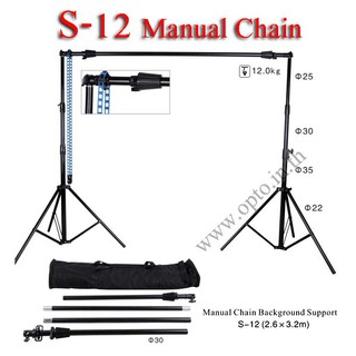 Manual Chain Background Stand Set Backdrop S-12