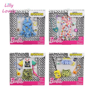 Barbie Clothes: Minions Fashion Pack  เสื้อผ้าตุ๊กตาบาร์บี้ Minions พร้อมเครื่องประดับ 6 อย่าง