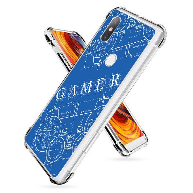 เคส สำหรับ Xiaomi Mi Mix 2S Anti-Shock Protection TPU Case [Gamer Illustration Blue]