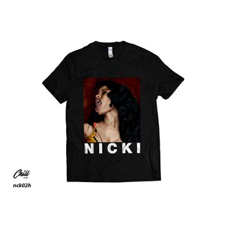 คอลูกเรือเสื้อยืดคอกลมเสื้อยืด พิมพ์ลาย Nicki MINAJ 1 I CUSTOM I Music I HIPHOP I TSHIRT I GILDANผ้าฝ้ายแท้