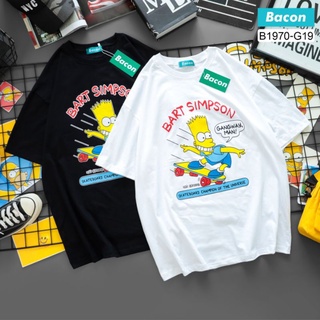 เสื้อโอเวอร์ไซส์ ลาย Bart Simpson เล่นสเก็ต