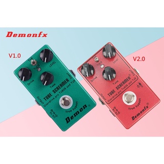 Demonfx แป้นเหยียบเอฟเฟคกีตาร์ 2-in-1 สําหรับกีตาร์ไฟฟ้า overdrive True Buypass