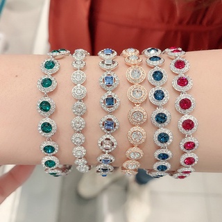 Swarovski ชุดสร้อยคอ สร้อยข้อมือ ประดับเพชรคริสตัลออสเตรีย