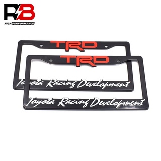 กรอบป้ายทะเบียนรถแข่ง TRD สีดํา 2 ชิ้น