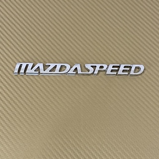 โลโก้* mazda speed ติดรถ mazda  ขนาด* 1.5x16.5 cm สีเงินชุบโครเมี่ยม