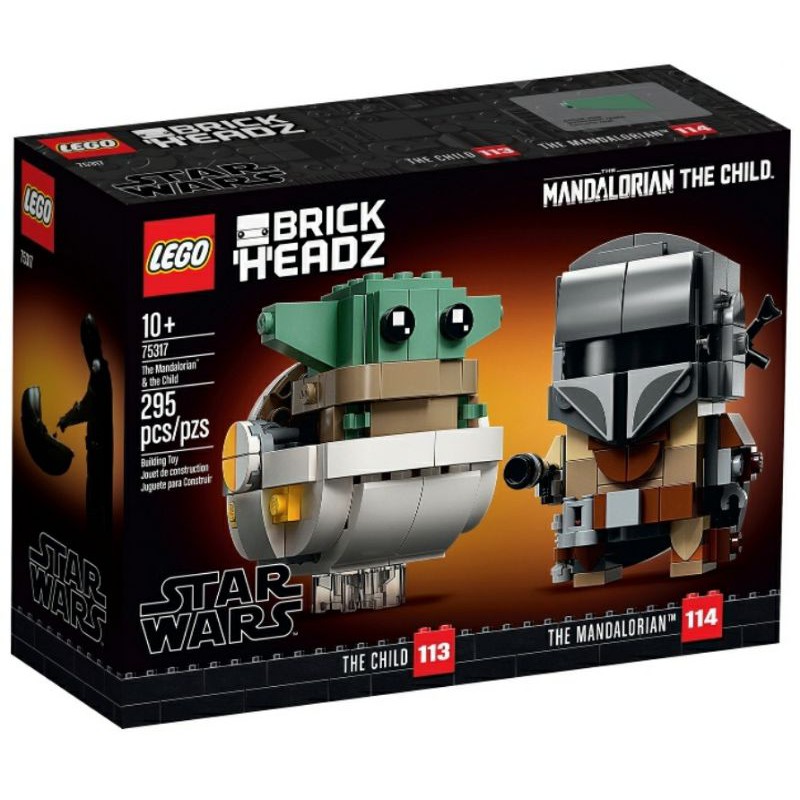 Lego Brickheadz 75317 The Mandalorian & the Child (2020) มือ 1 sealed กล่องไม่สวย