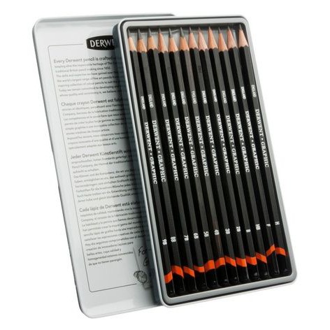 (พรีออร์เดอร์ 3-5 วัน) ดินสอกราฟฟิก 9B-H Derwent 12 แท่ง