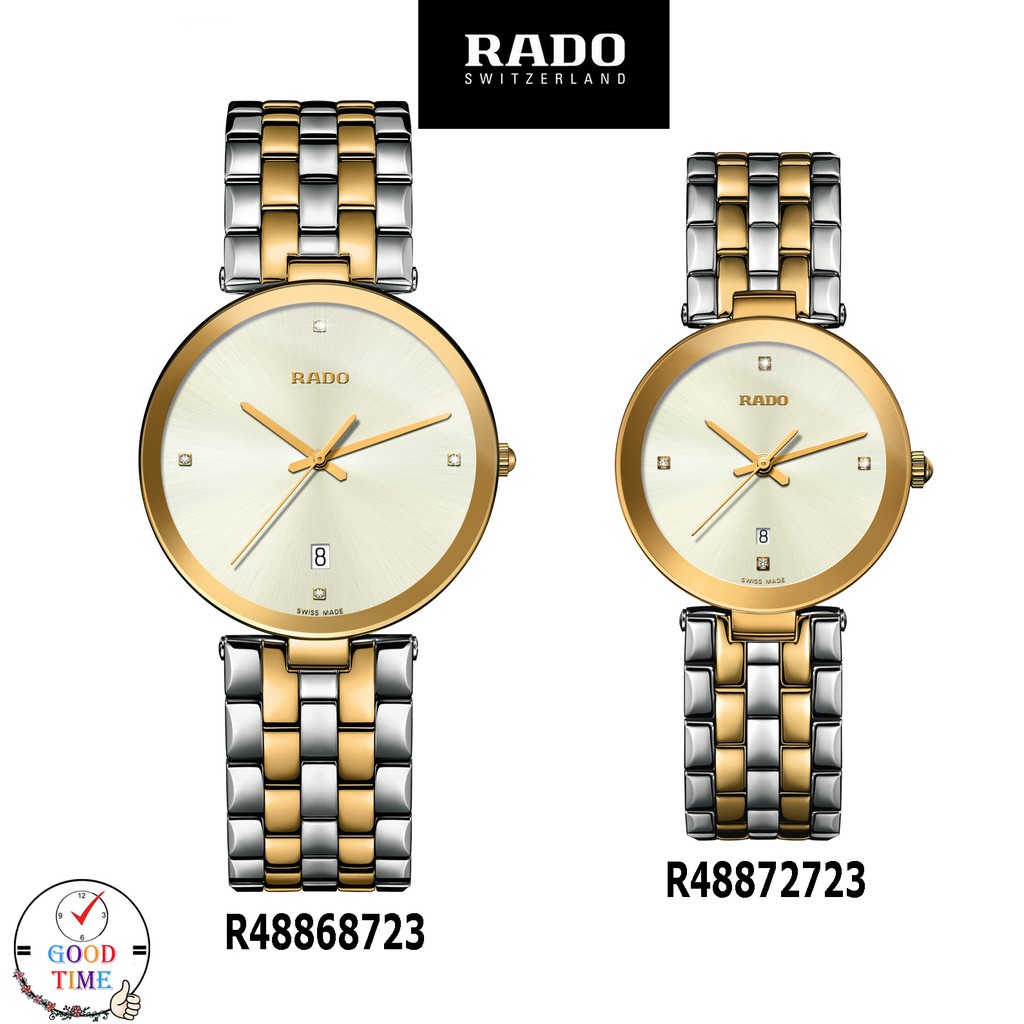 Rado Florence Quartz นาฬิกาข้อมือชาย,หญิง รุ่น R48868723,72723 สายสแตนเลสแท้