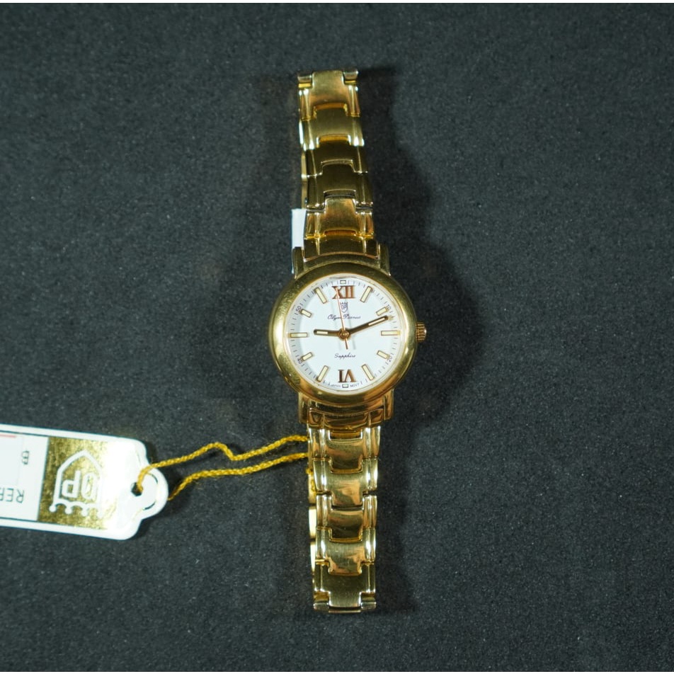 OP olym pianus sapphire นาฬิกาข้อมือผู้หญิง รุ่น 5671L-601 เรือนทอง (ของแท้ประกันศูนย์ 1 ปี )  NATEETONG