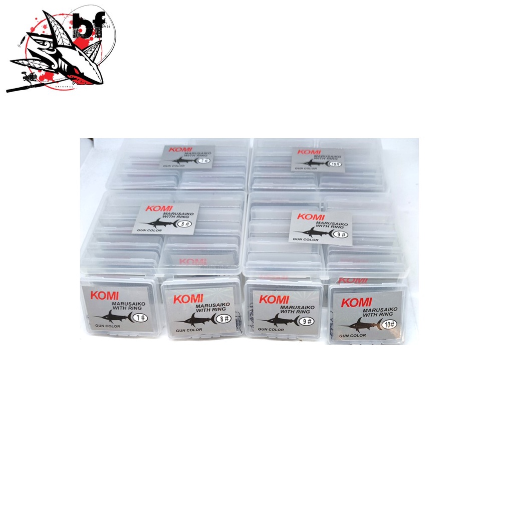 เบ็ดกล่อง Komi Marusaiko ดวงเบ็ด ปลาดาบ โคมิ ก้นรู ไม่มีมีเงี่ยง