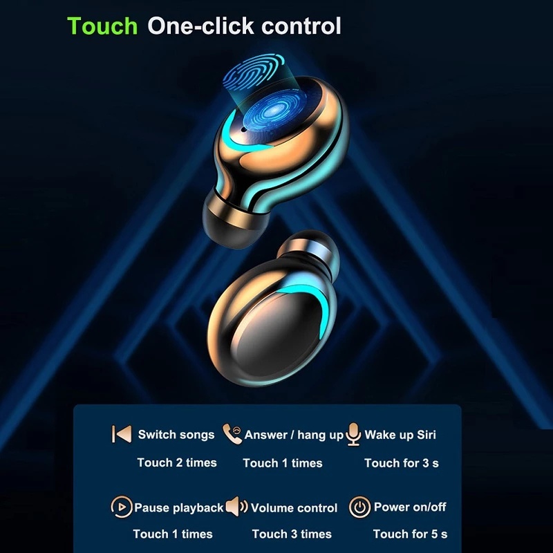 Shopee Thailand - TWS Wireless bluetooth 5.0 headset Earphone Earbud Bluetooth headset Stereo Gaming headphones Separate left and right sound, model F9