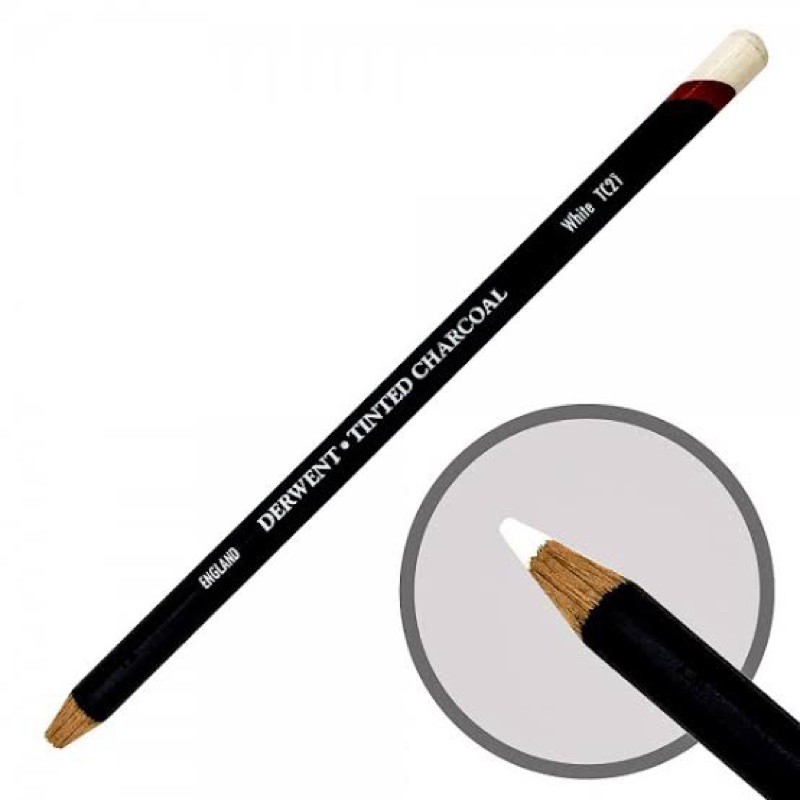 Derwent tinited charcoal white ดินสอชอล์กขาว