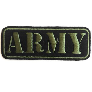 อาร์มรีดติดเสื้อผ้า ปักลาย ARMY ตัวรีดติดผ้า ปักลาย ARMY แผ่นรีดติดเสื้อผ้า ปักลาย ARMY งานปักลายARMY อาร์มรีดลาย ARMY