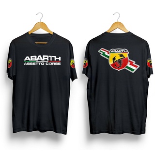 เสื้อยืดโอเวอร์ไซส์Gildan เสื้อยืดผ้าฝ้าย 100% พิมพ์ลาย abarth trim Corse-Duplex Racing fiat 500 เข้ากับทุกการแต่งกาย สํ