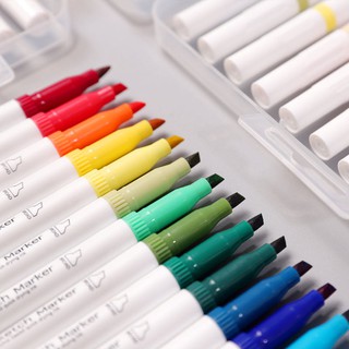 12 color double-head marker pen set / multi-color markers / childrens drawing pens  030