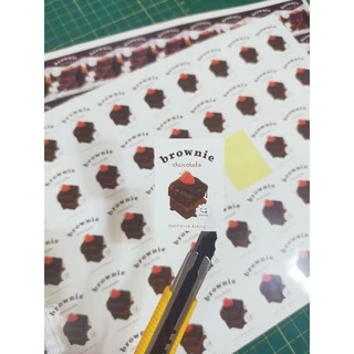 สติ๊กเกอร์ติดถุงขนมบราวนี่ Brownies คละแบบได้ 13-3