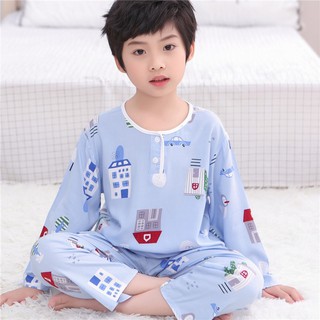 ชุดนอนเด็ก ผ้าสำหรับหน้าร้อน ลายปลาโลมา