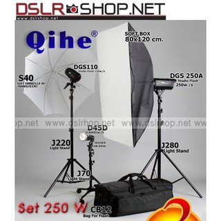 QIHE DGS STUDIO FLASH KIT 2 ชุดไฟ STUDIO FLASH รับประกัน2ปีเต็ม