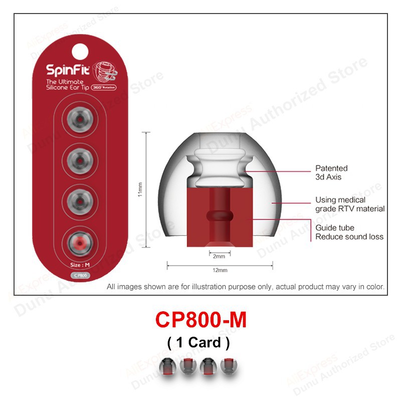 Spinfit CP800 (1 คู่) จุกหูฟังซิลิโคน นวัตกรรมเทคโนโลยี