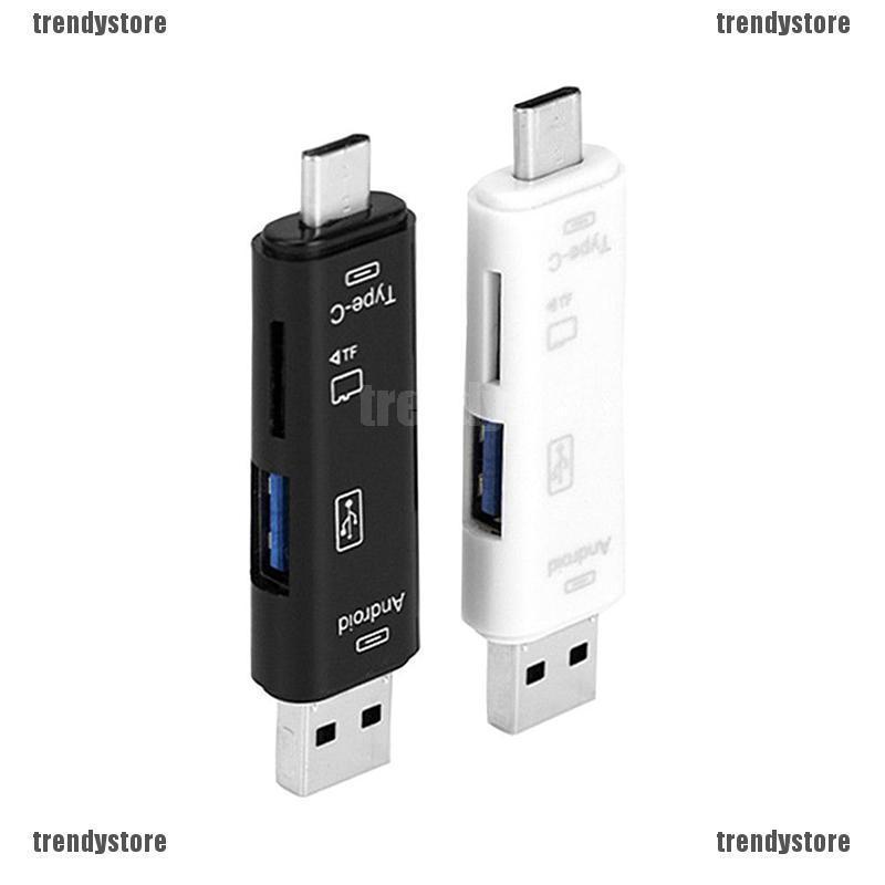 การ์ดรีดเดอร์หน่วยความจํา 5 in 1 USB 3.0 Type C USB Micro USB SD TF OTG