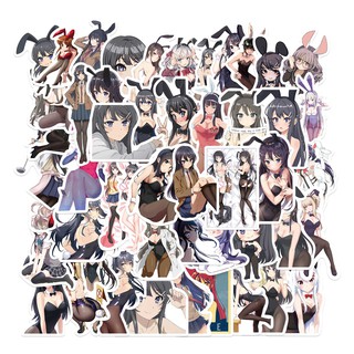 50PCS/Set Bunny Girl cartoon graffiti stickers DIY waterproof decorative stickers