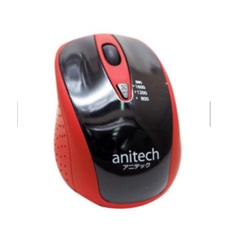 Anitech Wireless Mouse W214 Red