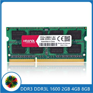 สมุดโน๊ตบุ๊คหน่วยความจํา 2Gb 4Gb 8Gb Ddr3 2Gb 4Gb 8Gb 1600 Mhz Pc3-12800 So-Dimm 2G 4G 8G Ddr3L 1600Mhz Pc3L-12800