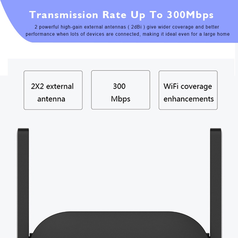 Xiaomi Mi Wi-Fi Amplifier Pro ตัวขยายสัญญาณ  อุปกรณ์เน็ตเวิร์ก (300Mbps) ตัวขยายไวไฟ