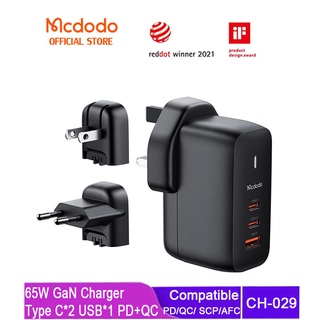 Mcdodo GaN อะแดปเตอร์ชาร์จ 65W SCP AFC QC 3.0 + PD Type-C สําหรับ iPhone OPPO Samsung Realmi Xiaomi Redmi CH-029 017 844