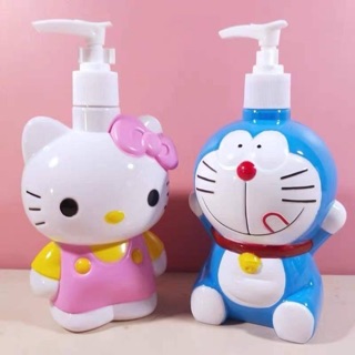 ขวดปั้ม Doraemon &amp; Kitty ใส่ครีมอาบน้ำ ฯลฯ