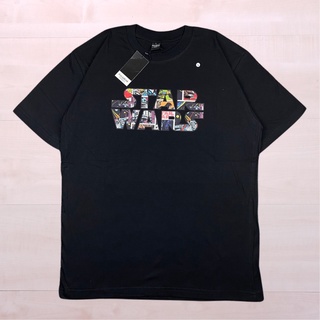 เสื้อยืดผู้ เสื้อยืด พิมพ์ลาย BEAR X STAR WARS สีดํา S-5XL