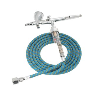 KKmoon Professional Dual Action Gravity Feed Airbrush Kit with 1.8m Hose 0.2mm/0.3mm/0.5mm Needle 9cc Cup Air Brush for Art Painting Body Paint Manicure Spray Gun Temporary Tattoo Makeup Photo Retouching