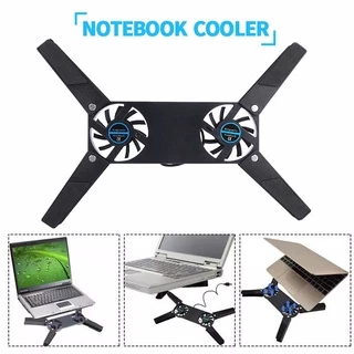 พัดลมโน๊ตบุ๊ค Cooler Notebook พัดลมระบายความร้อนโน๊ตบุ๊ค โน๊ตบุ๊คคูลเลอร์ แบบพกพาเก็บพับขาได้