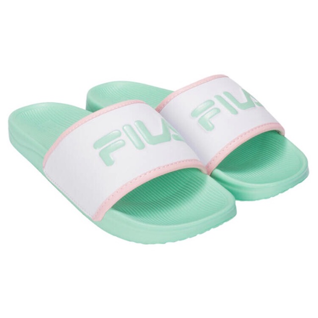 FILA รองเท้าแตะผู้หญิง รุ่น Mina สีพีช-ฟ้าน้ำทะเล (แท้100%)