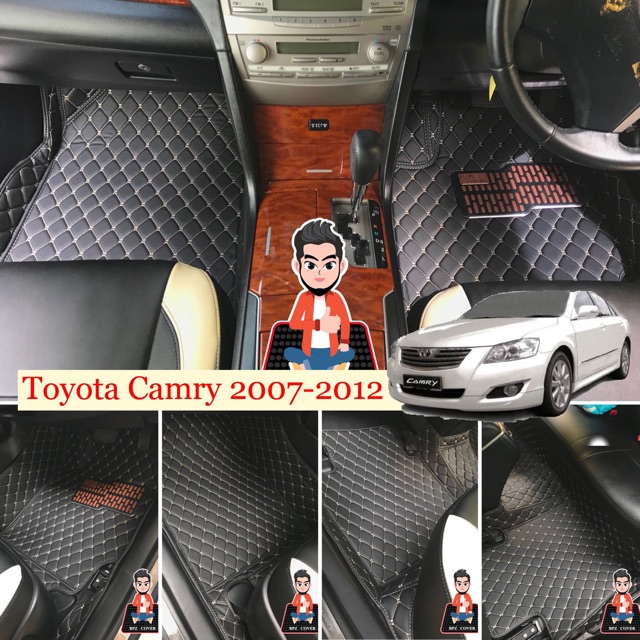 พรมรถยนต์เข้ารูป 💯 Camry 2007-2012 4 ชิ้น ภายใน+ท้าย