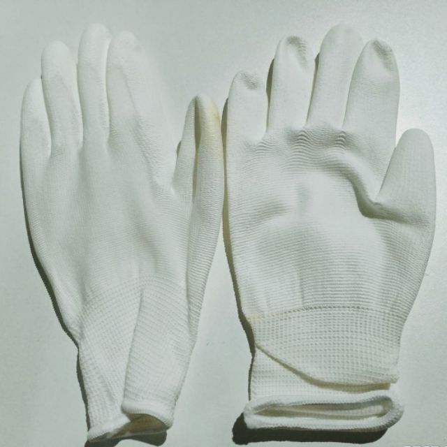 ขายถูกๆๆ ถุงมือ ไนล่อนเคลือบ PU มีตำหนิ (ราคาต่อคู่)