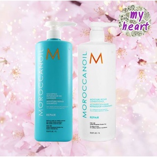 Moroccanoil Moisture Repair Shampoo/Conditioner 1000 ml แชมพู และครีมนวดผม สำหรับผมแห้งเสีย