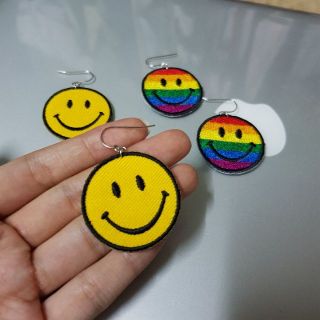 Happy face earrings